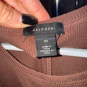 Halogen Chocolate Brown Knit Top